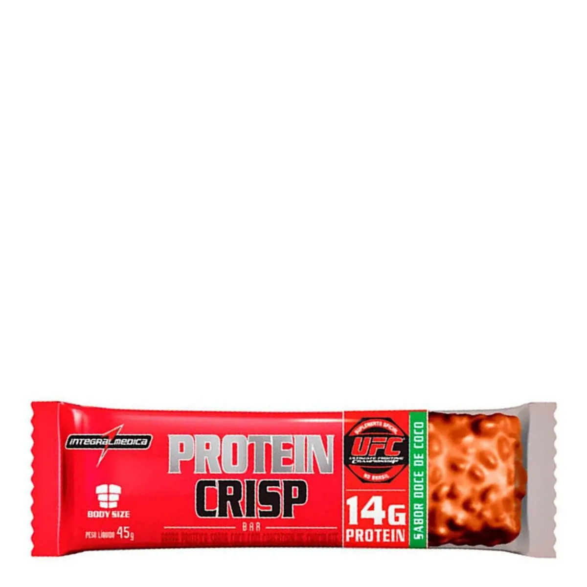 BARRA DE PROTEINA INTEGRALMEDICA PROTEIN CRISP DOCE DE COCO DISPLAY COM 12