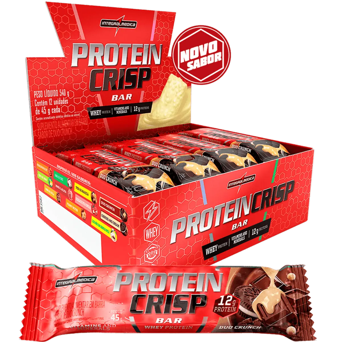 BARRA DE PROTEINA INTEGRALMEDICA PROTEIN CRISP SABOR DUO CRUNCH 45G