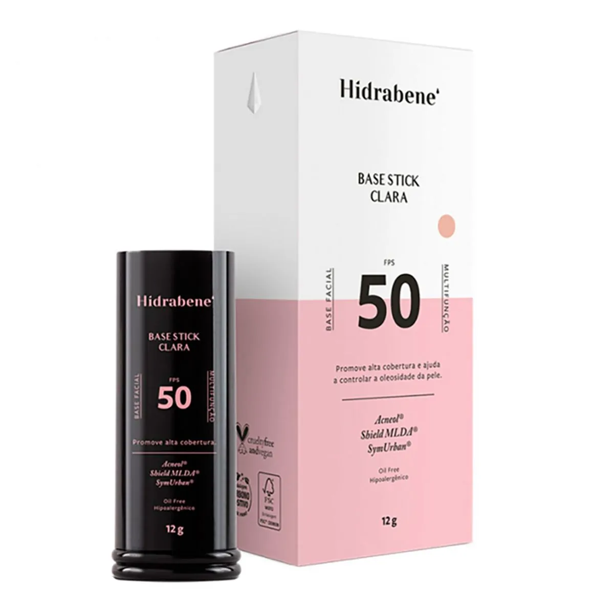 BASE EM BASTAO HIDRABENE COR CLARA FPS50 12G