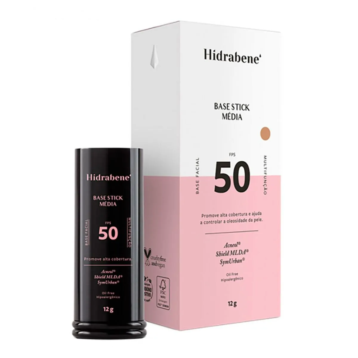 BASE EM BASTAO HIDRABENE COR MEDIA FPS50 12G