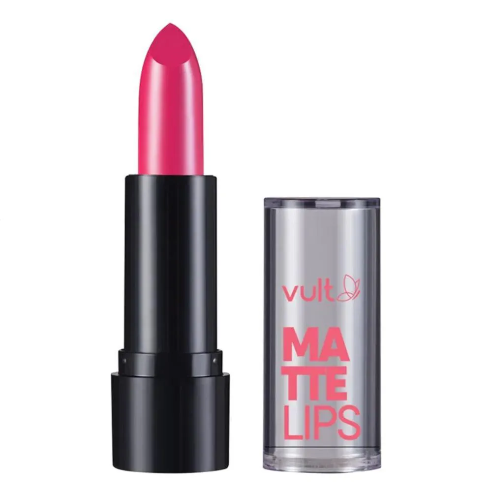 BATOM MATTE VULT MAKE LIPS COR ROSA PAIXAO 3,8G