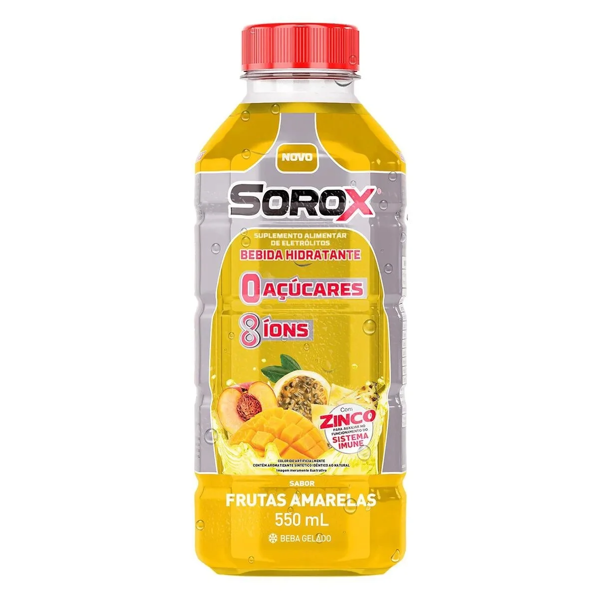 BEBIDA ISOTONICA SOROX SABOR FRUTAS AMARELAS 550ML