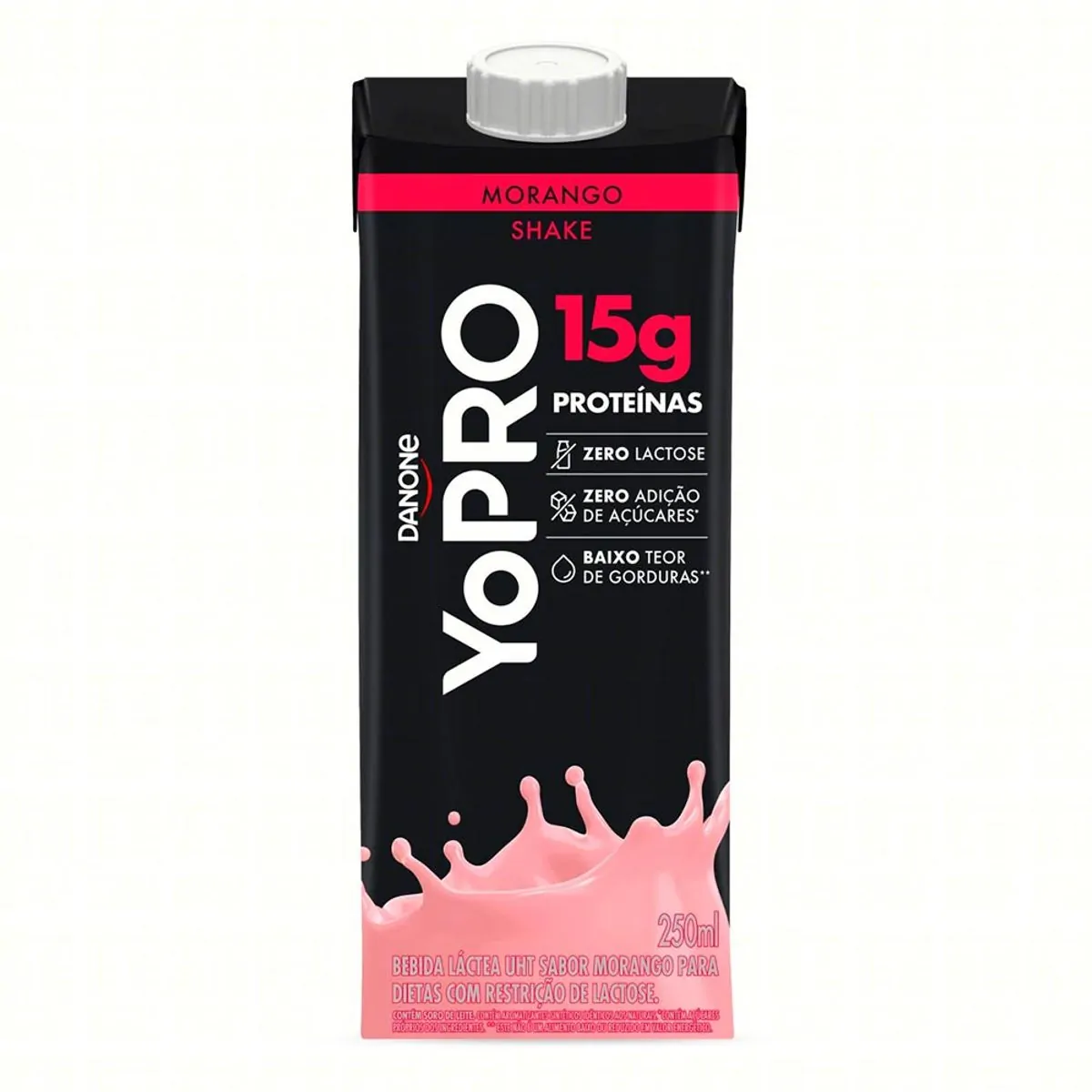 BEBIDA PROTEICA YOPRO UHT MORANGO 15G PROTEINA 250ML