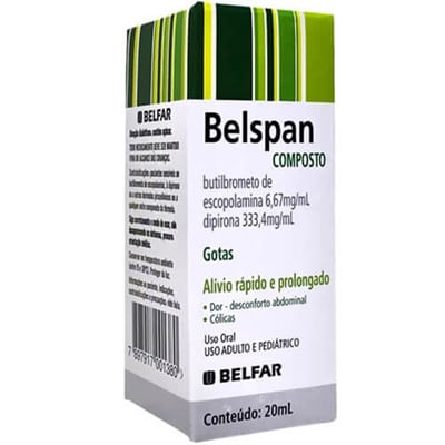 BELSPAN COMPOSTO 333,4MG+6,67MG SOLUCAO ORAL GOTAS 20ML BELFAR