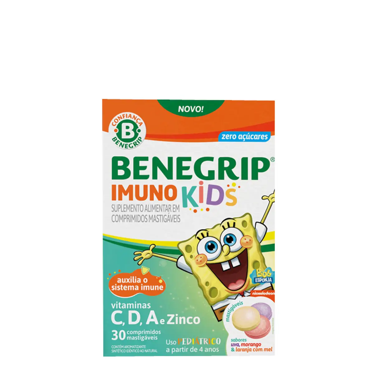 Thumbnail de BENEGRIP IMUNO KIDS COM 30 COMPRIMIDOS SORTIDOS