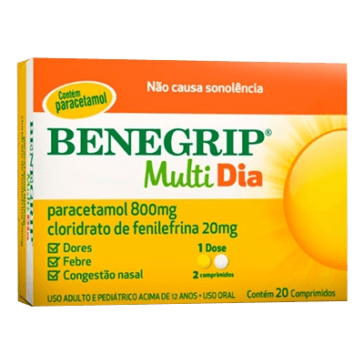 BENEGRIP MULTI DIA COM 20 COMPRIMIDOS COSMED