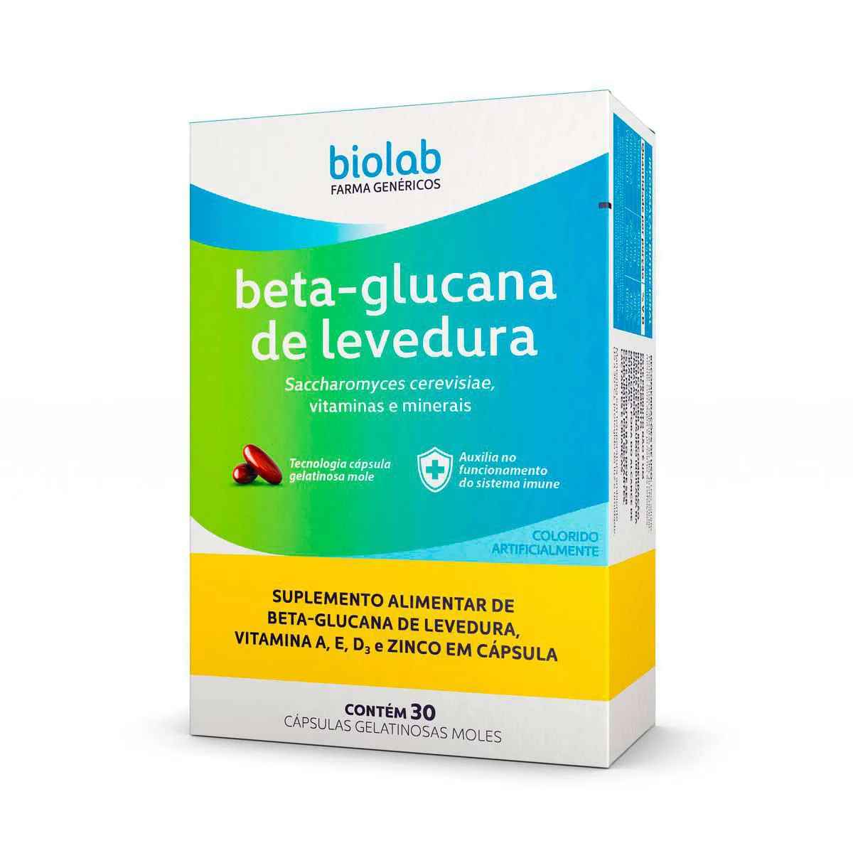 BETA GLUCANA DE LEVEDURA COM 3 CAPSULAS BIOLAB