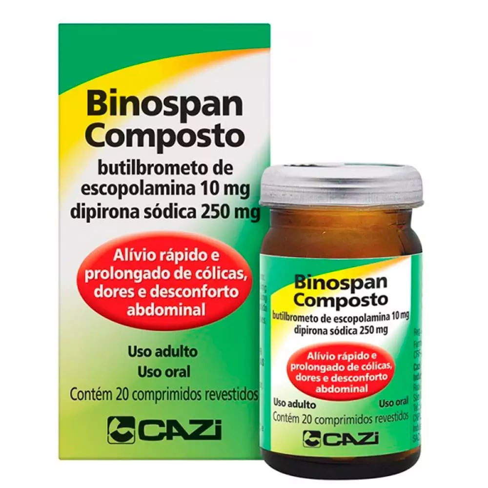 BINOSPAN COMPOSTO COM 20 DRAGEAS CAZI