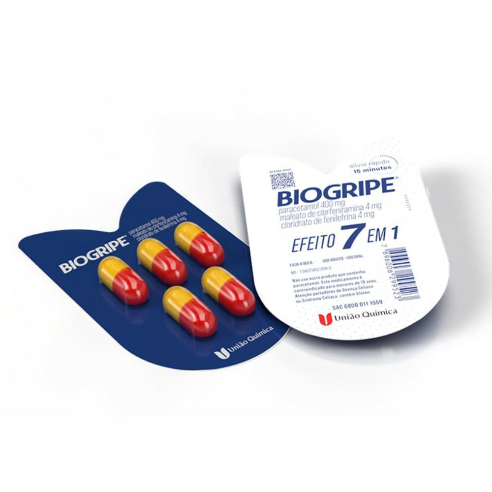 BIOGRIPE COM 5 COMPRIMIDOS UNIAO QUIMICA