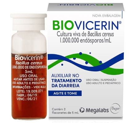BIOVICERIN SUSPENSAO ORAL 2 FRASCOS 5ML MEGALABS