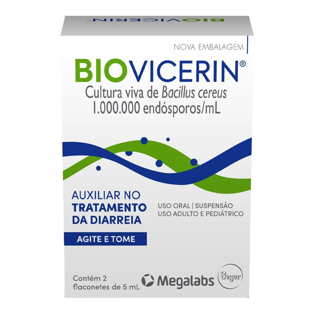 Thumbnail de BIOVICERIN SUSPENSAO ORAL 2 FRASCOS 5ML MEGALABS