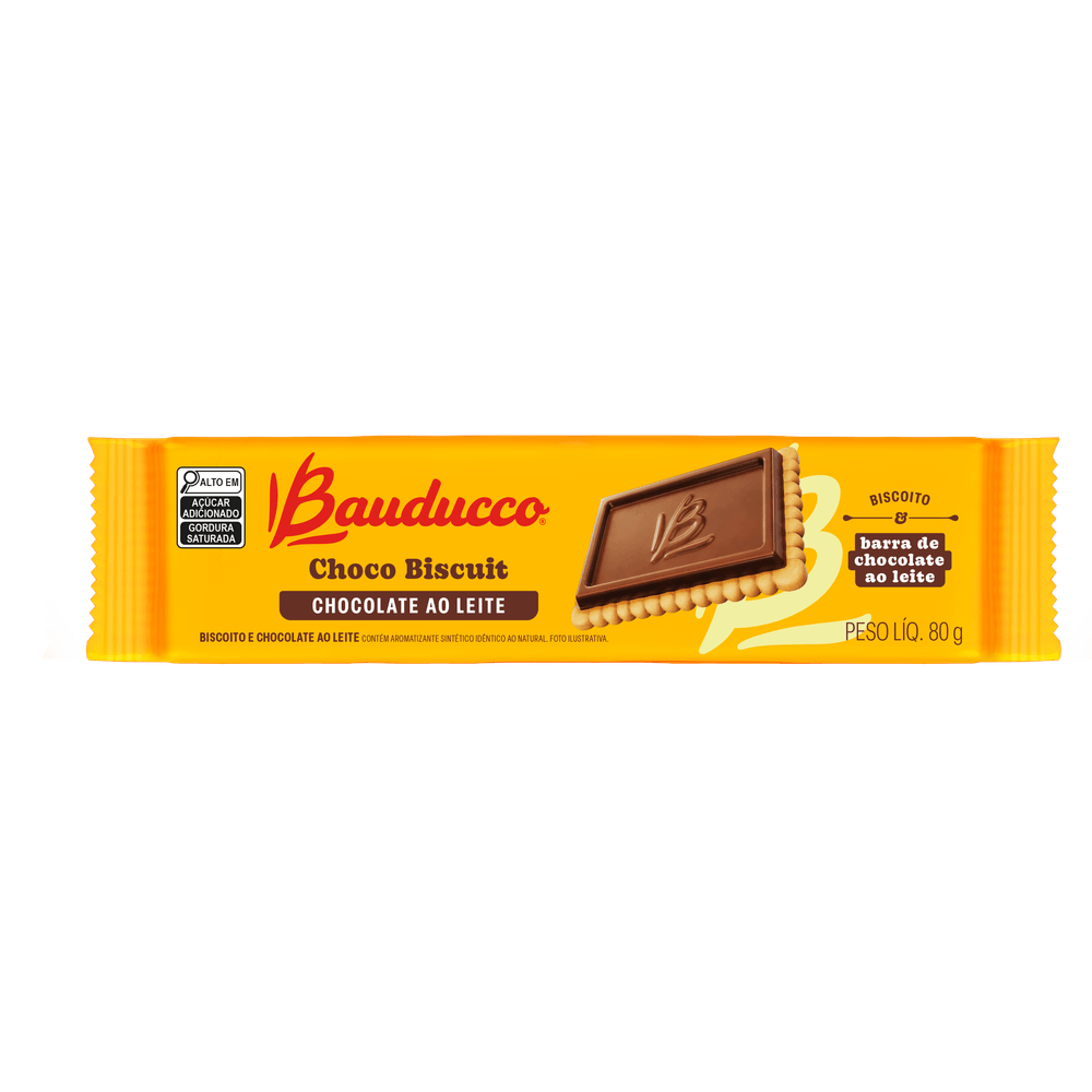 BISCOITO BAUDUCCO CHOCOBISCUIT AO LEITE 80G