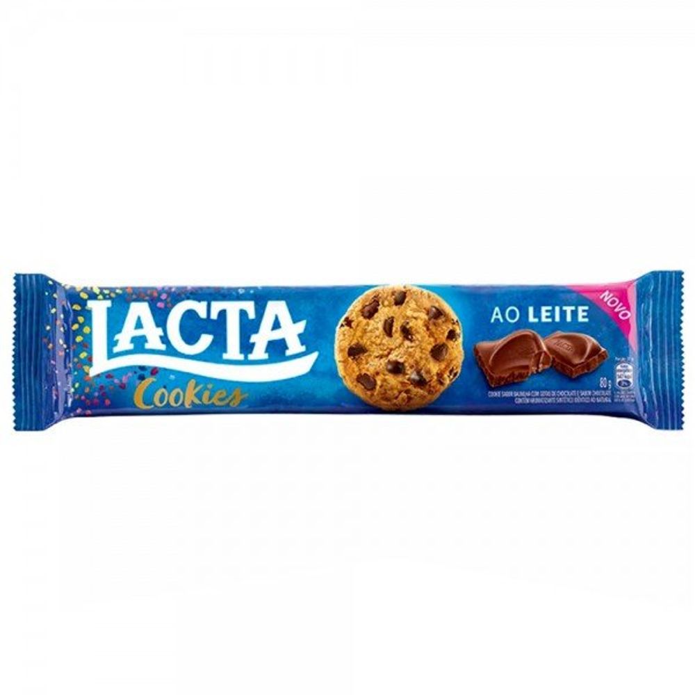 BISCOITO COOKIES LACTA AO LEITE 80G