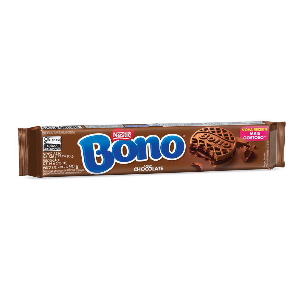 BISCOITO RECHEADO BONO CHOCOLATE 90G NESTLE