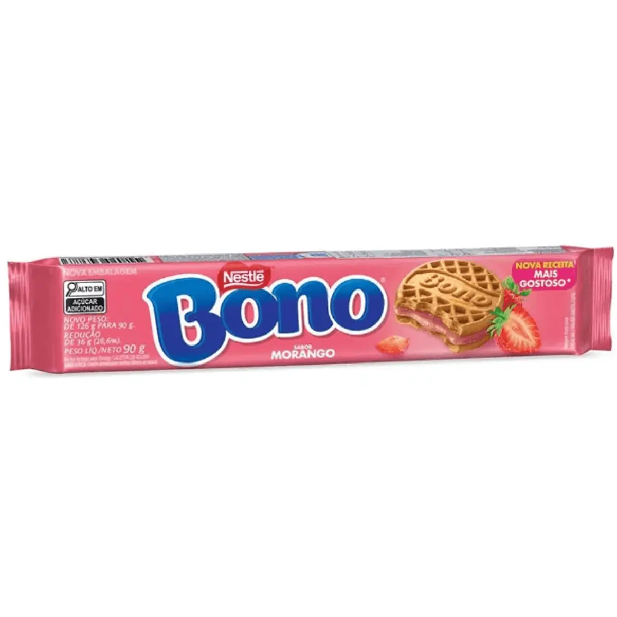 Thumbnail de BISCOITO RECHEADO BONO MORANGO 90G NESTLE