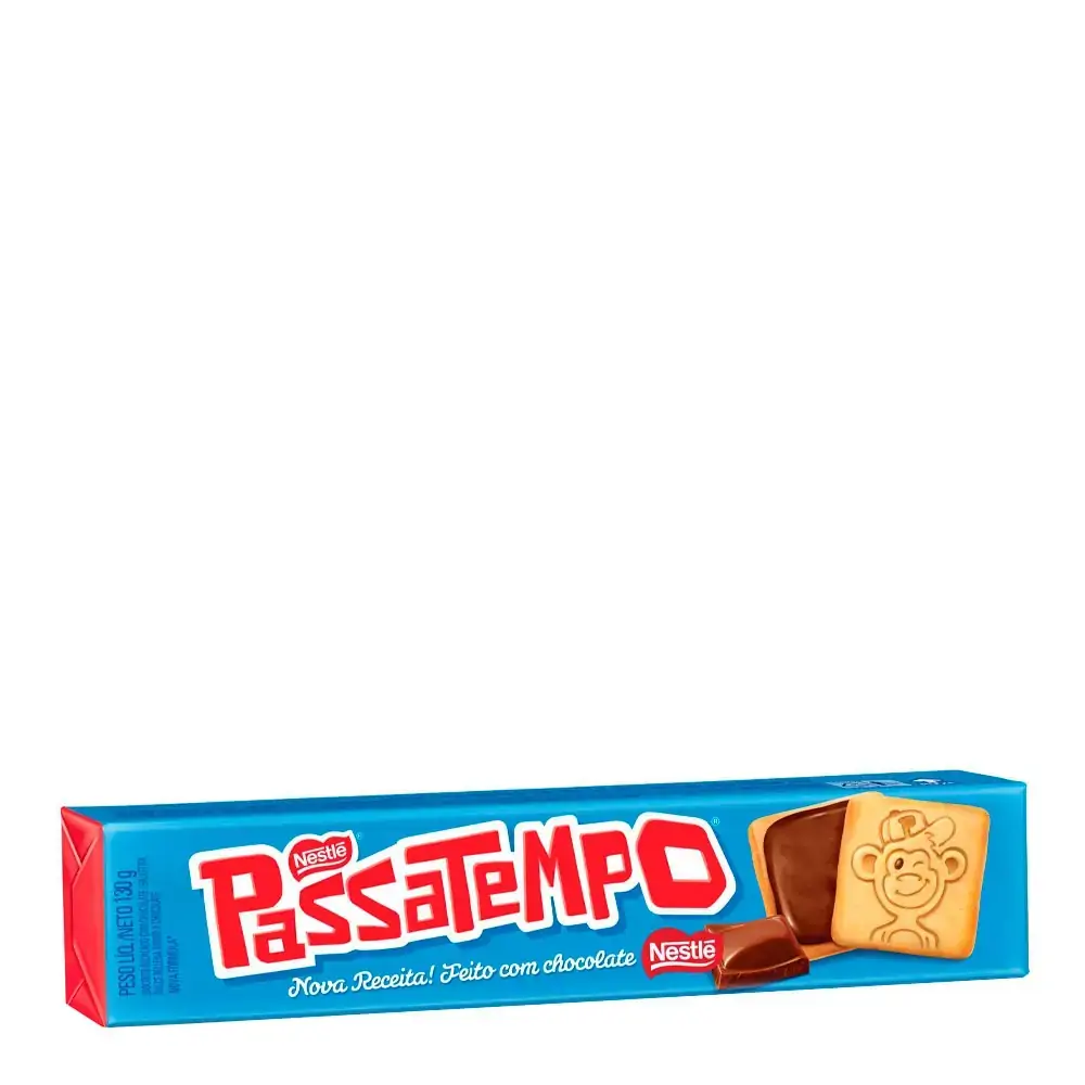 BISCOITO RECHEADO CHOCOLATE PASSATEMPO 130G NESTLE