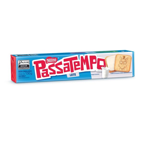BISCOITO RECHEADO PASSATEMPO SABOR LEITE 130G