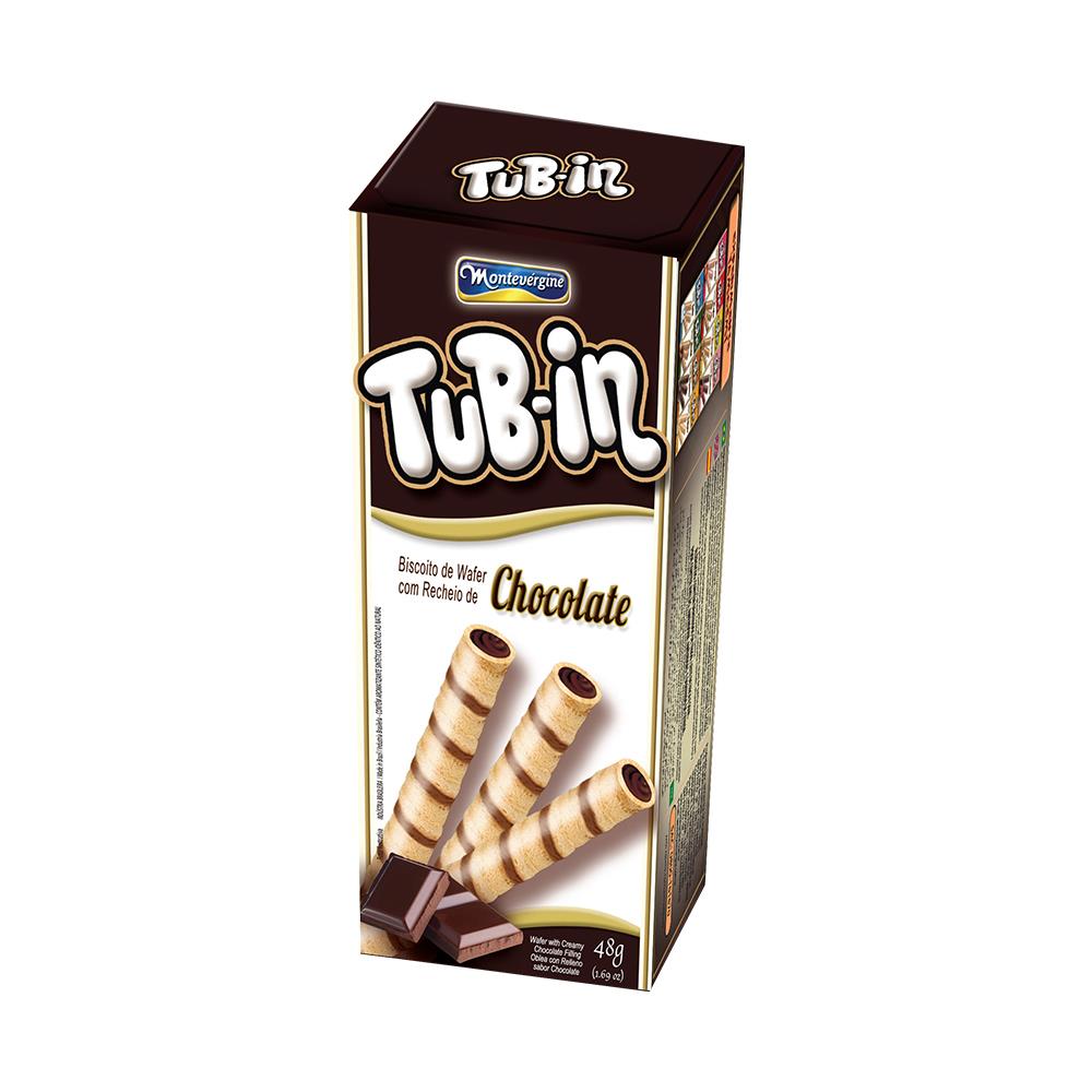 BISCOITO WAFER TUB-IN RECHEIO CHOCOLATE 48G