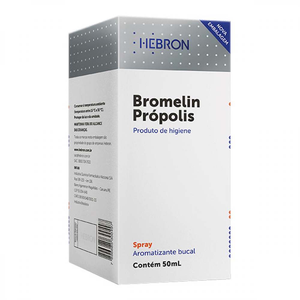 BROMELIN SPRAY 50ML SABOR PROPOLIS HEBRON