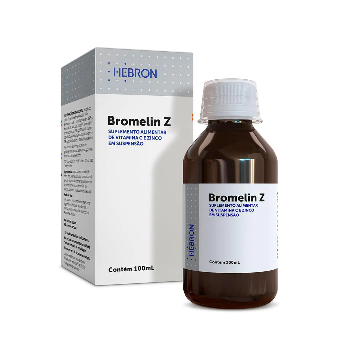 BROMELIN Z SUSPENSAO ORAL 100ML HEBRON