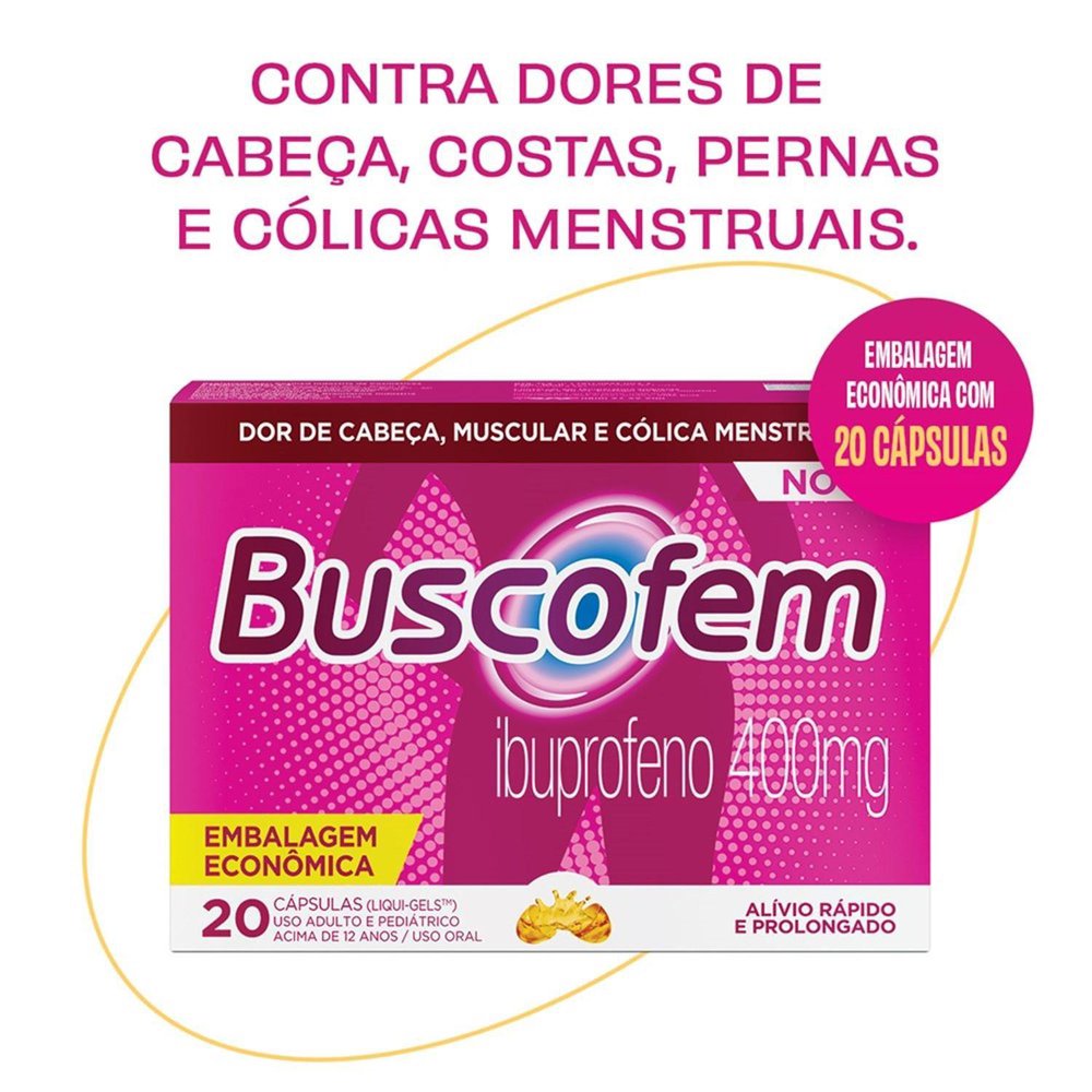 BUSCOFEM 400MG COM 20 CAPSULAS COSMED