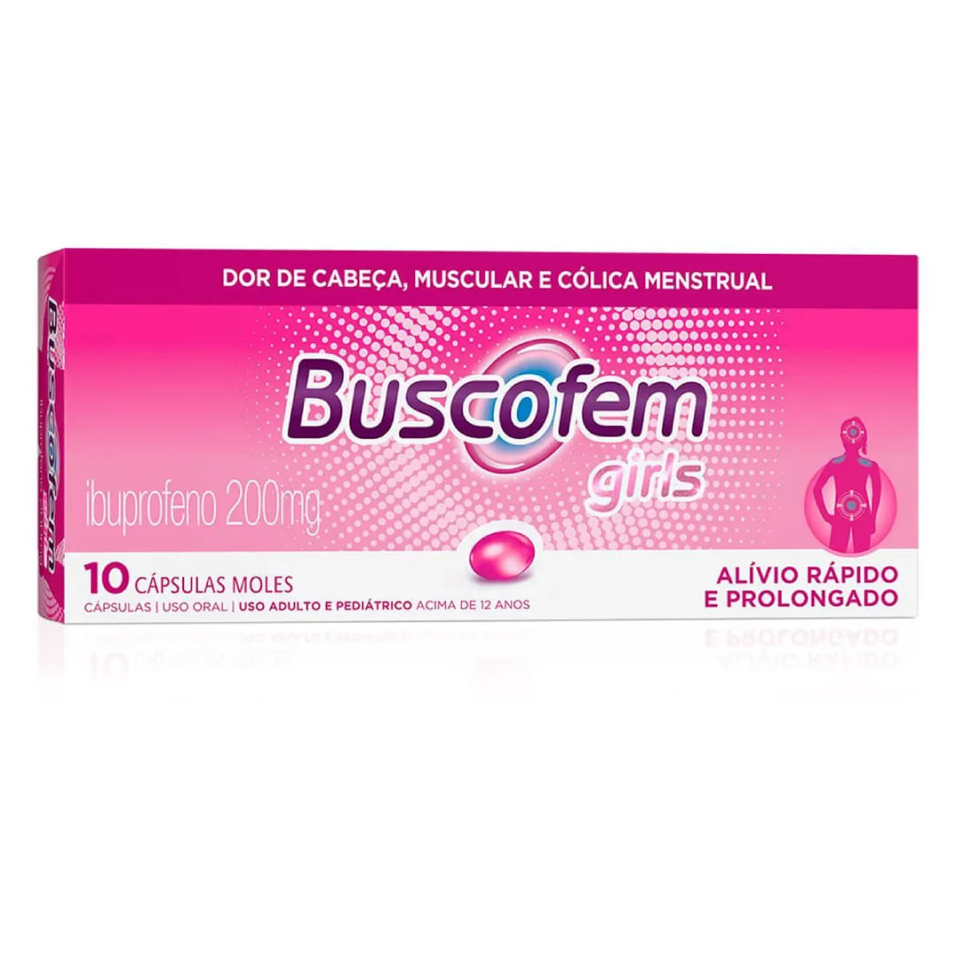 BUSCOFEM GIRLS 200MG COM 10 CAPSULAS HYPERA FARMA