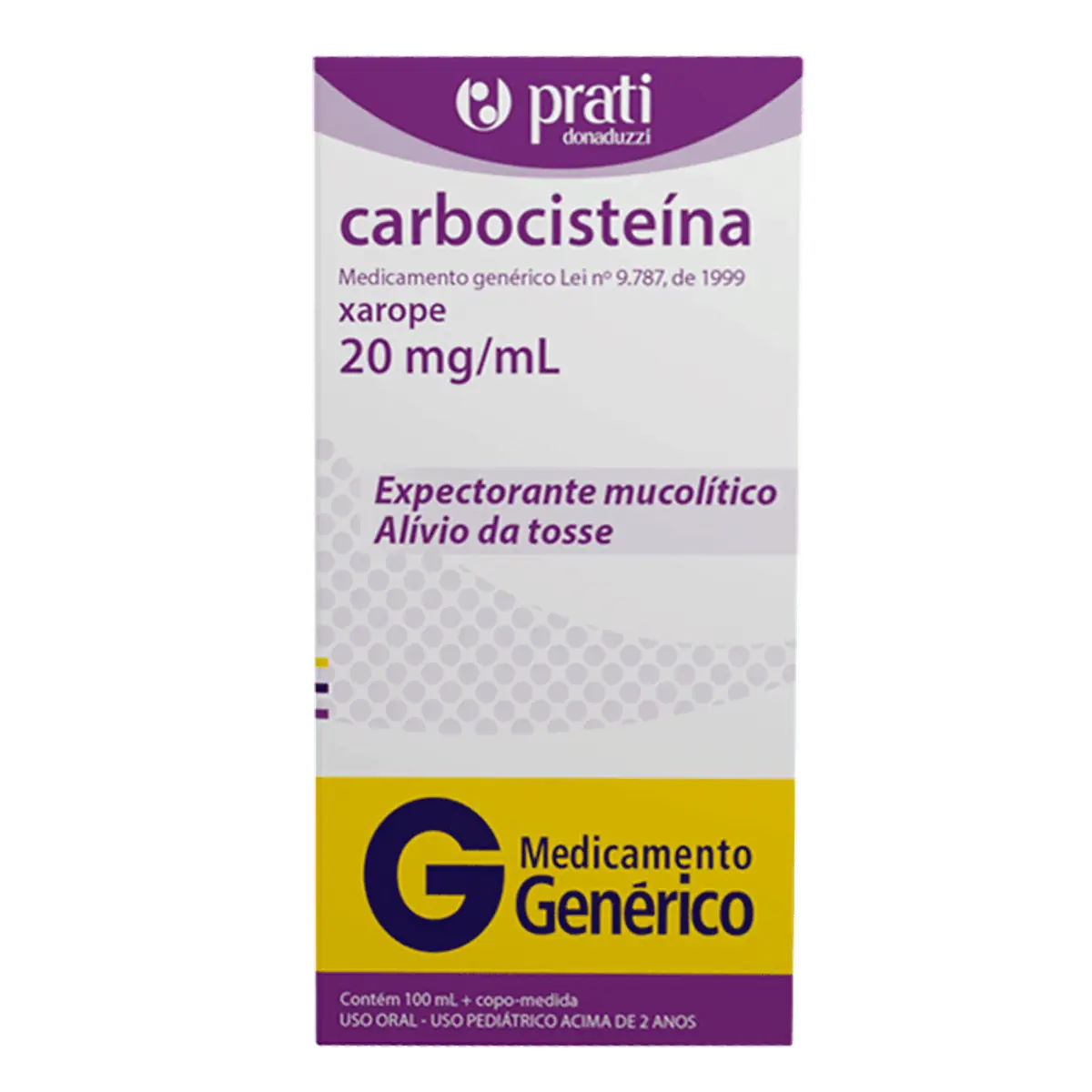 Thumbnail de CARBOCISTEINA 20MG/ML XAROPE 100ML PRATI DONADUZZI