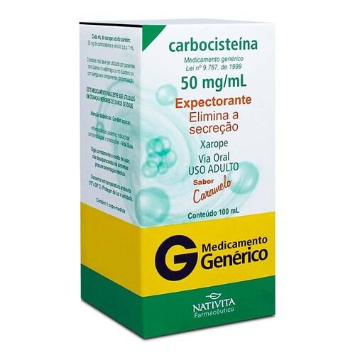 CARBOCISTEINA 50MG/ML XAROPE ADULTO 100ML NATIVITA