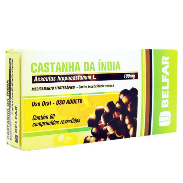 CASTANHA DA INDIA 100MG COM 30 COMPRIMIDOS REVESTIDOS BELFAR