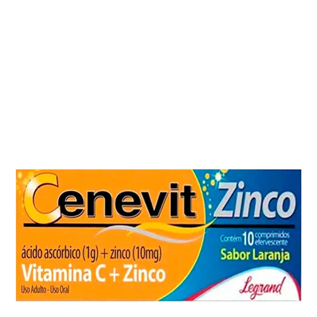 Thumbnail de CENEVIT ZINCO 10 COMPRIMIDOS EFERVESCENTES LARANJA LEGRAND