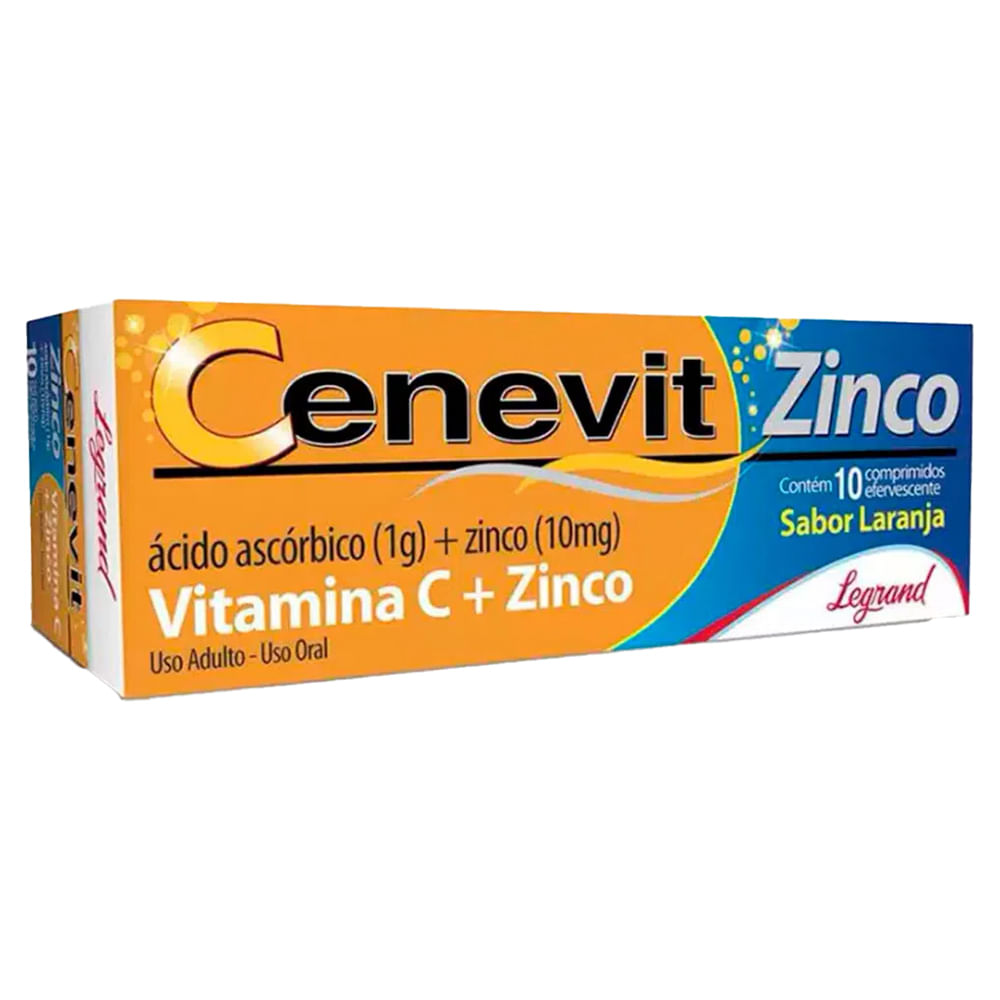 CENEVIT ZINCO 10 COMPRIMIDOS EFERVESCENTES LARANJA LEGRAND