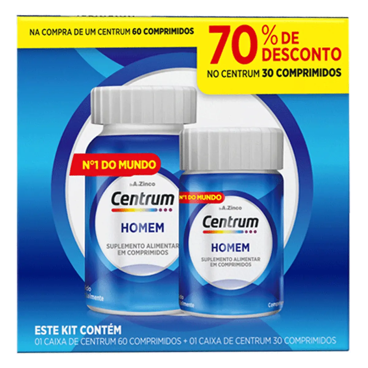 CENTRUM HOMEM KIT COM 60+30 COMPRIMIDOS