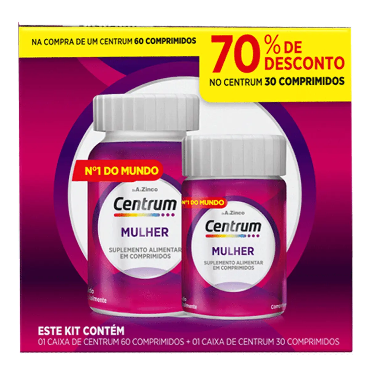 CENTRUM MULHER KIT COM 60+30 COMPRIMIDOS