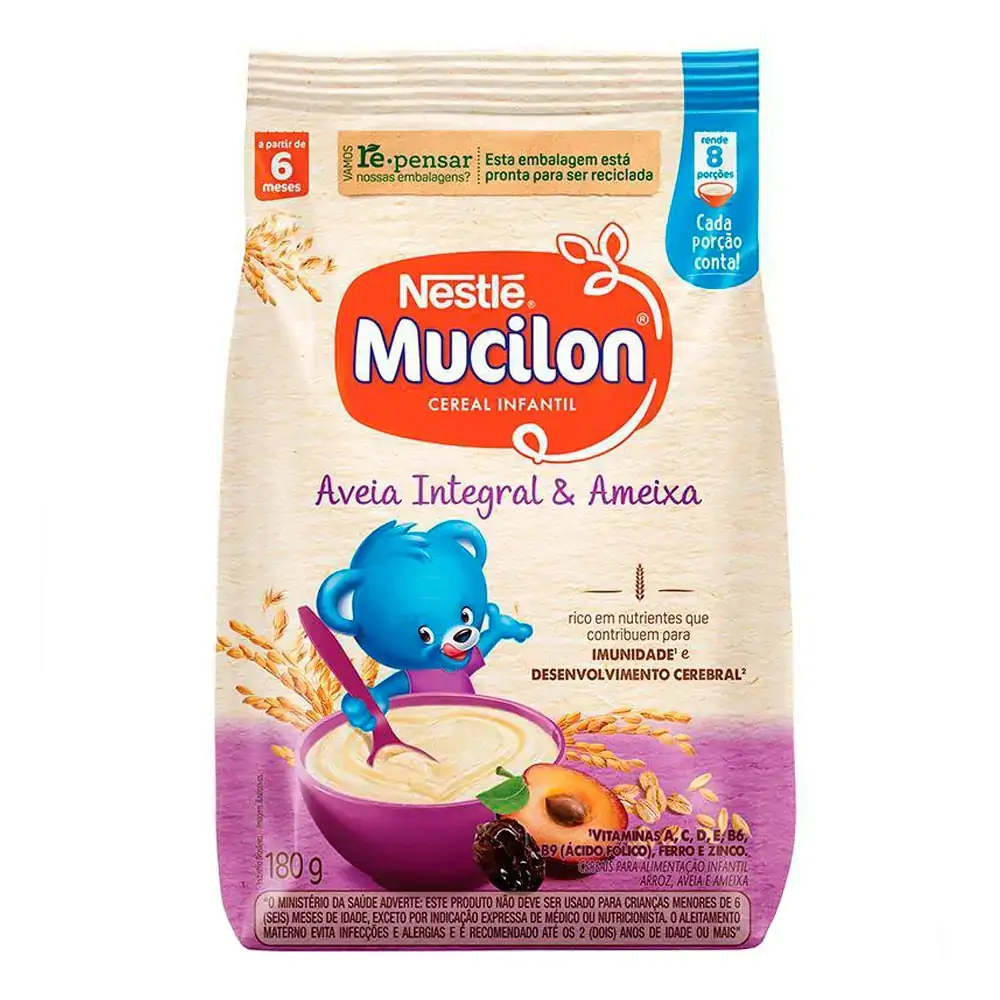 CEREAL INFANTIL MUCILON AMEIXA E AVEIA 180G