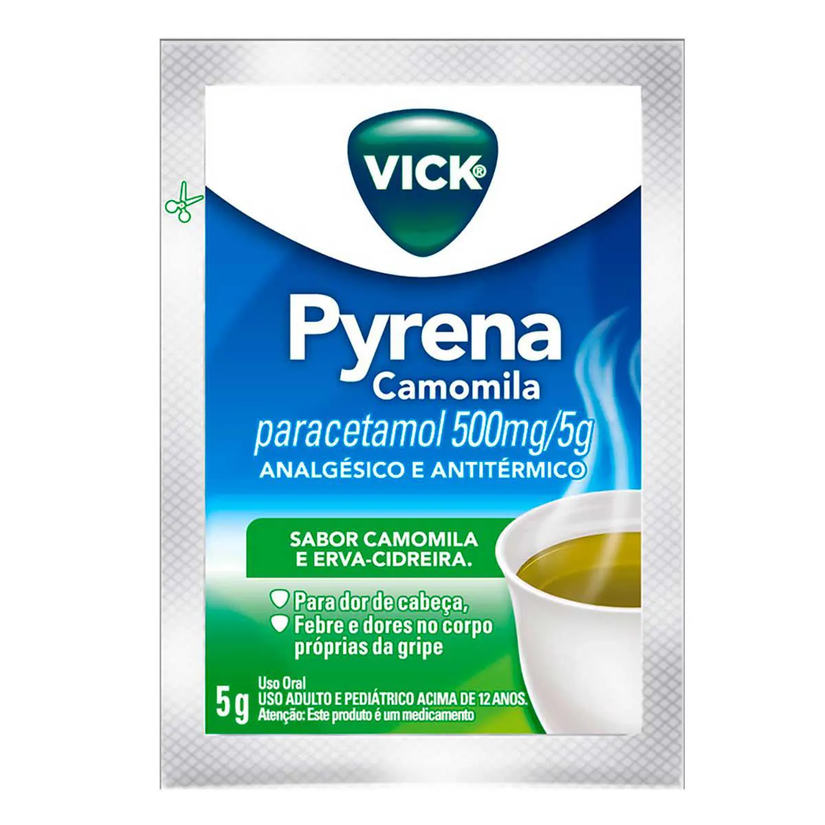 CHA VICK PYRENA 500MG CAMOMILA P&G 5G