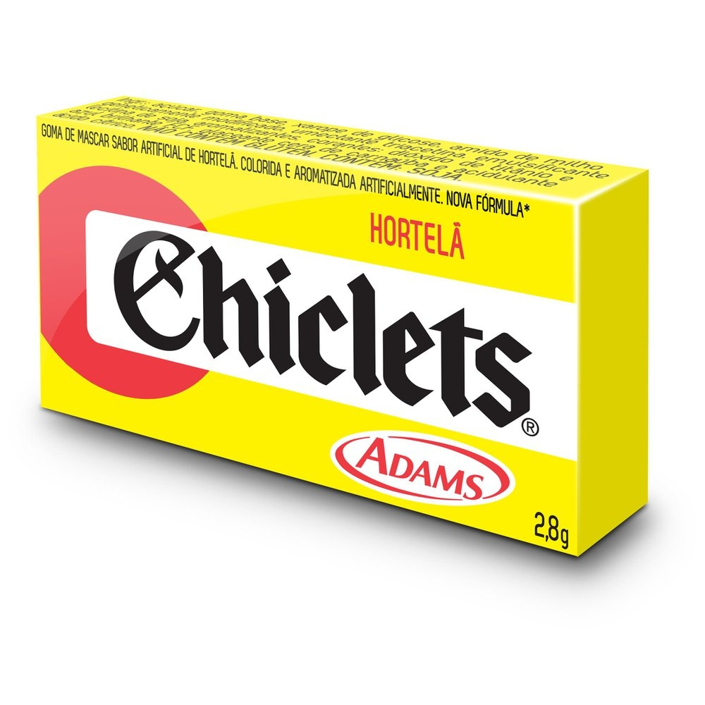 CHICLETS HORTELA COM 100 UNIDADES