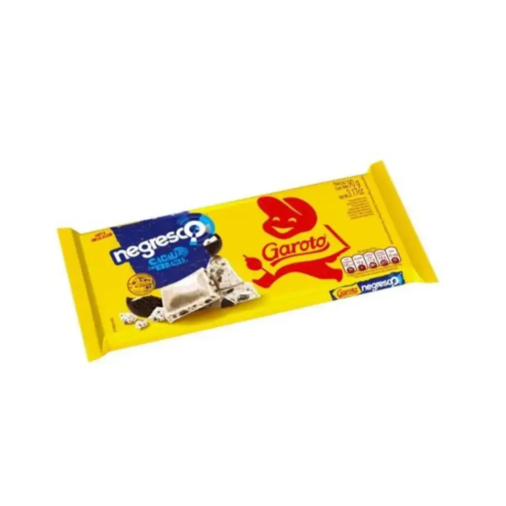 CHOCOLATE BRANCO COM BISCOITO NEGRESCO GAROTO 80G