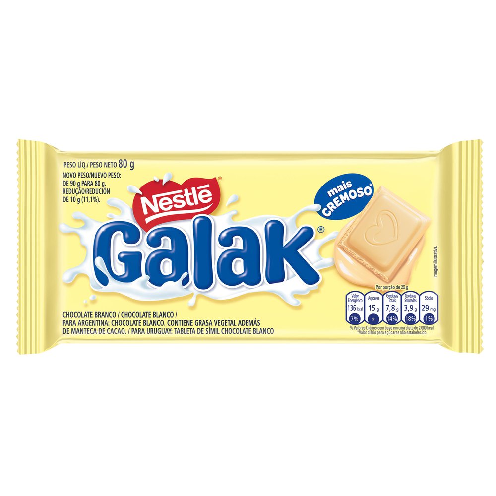 Thumbnail de CHOCOLATE BRANCO GALAK 90G NESTLE