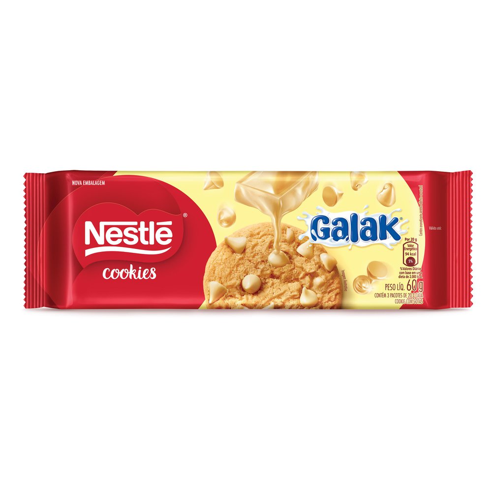 Thumbnail de CHOCOLATE BRANCO GALAK COM GOTAS DE COOKIE 60G