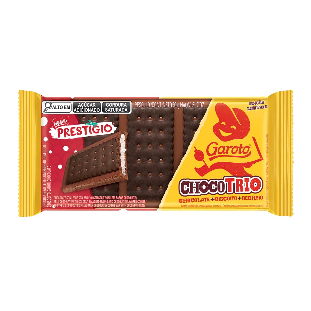CHOCOLATE GAROTO TRIO PRESTIGIO 90G