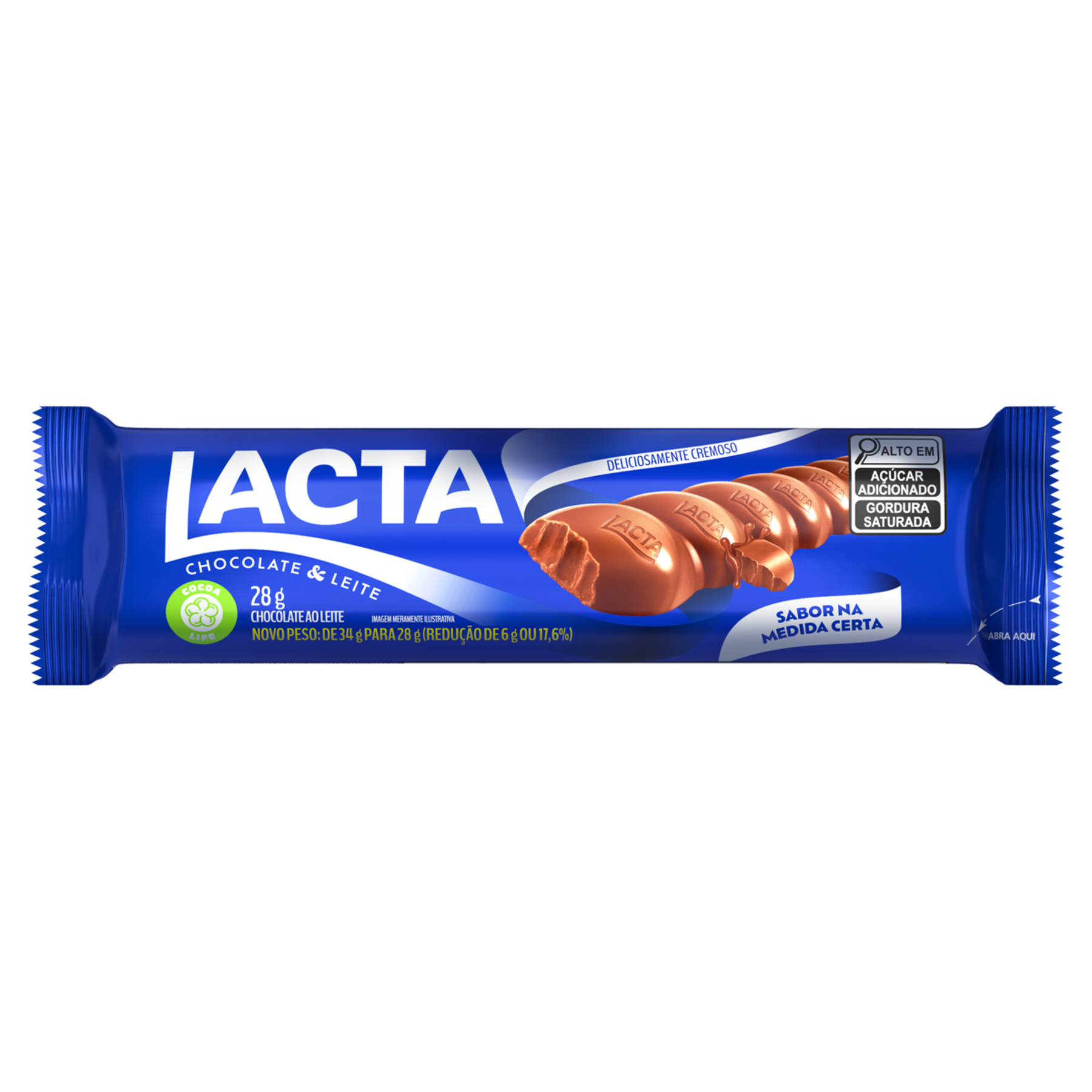 CHOCOLATE LACTA AO LEITE 28G