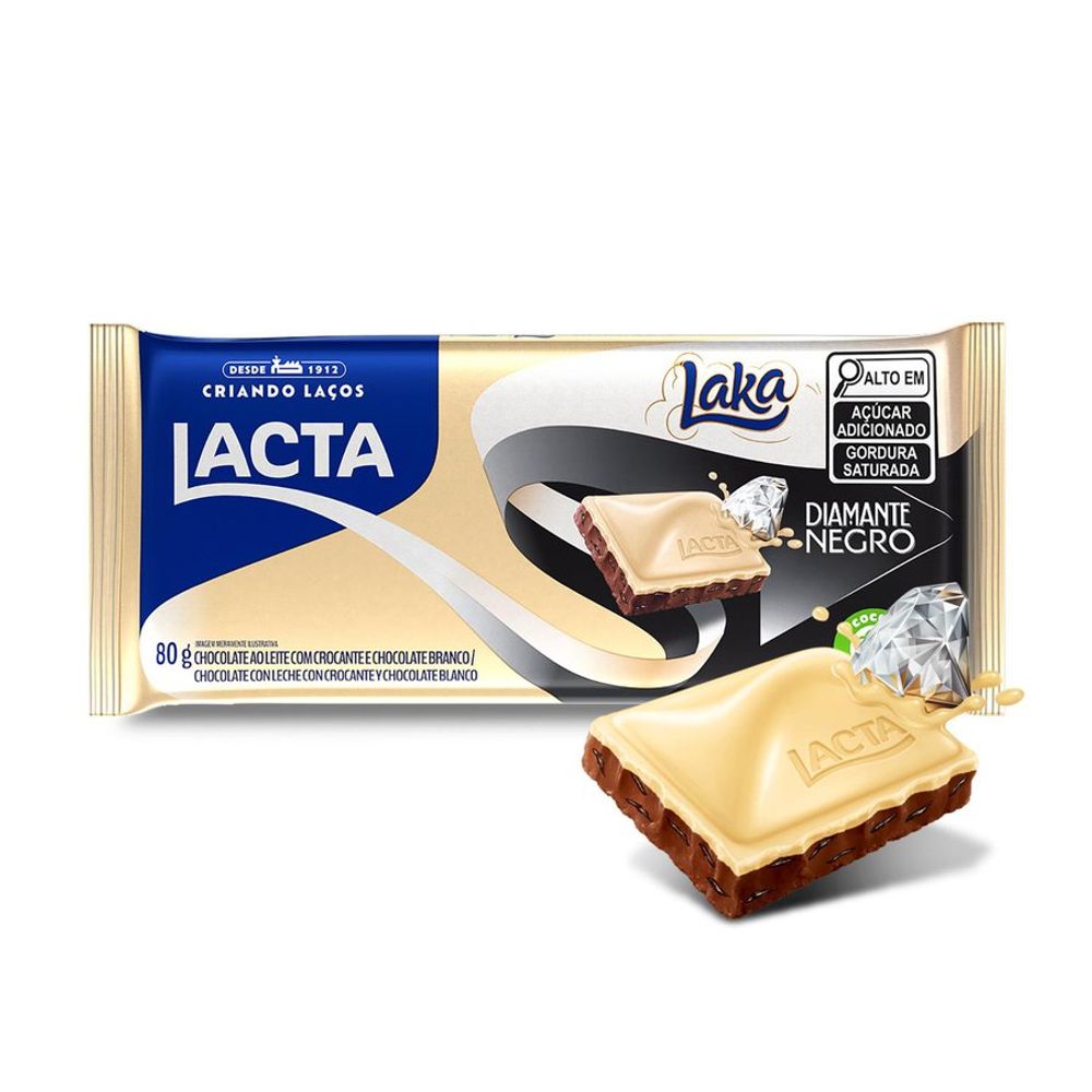 Thumbnail de CHOCOLATE LACTA DIAMANTE NEGRO 80G