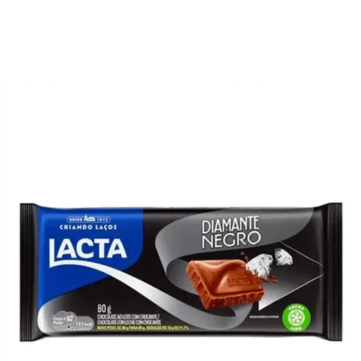 CHOCOLATE LACTA DIAMANTE NEGRO 80G