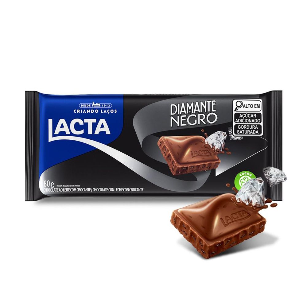 Thumbnail de CHOCOLATE LACTA DIAMANTE NEGRO 80G