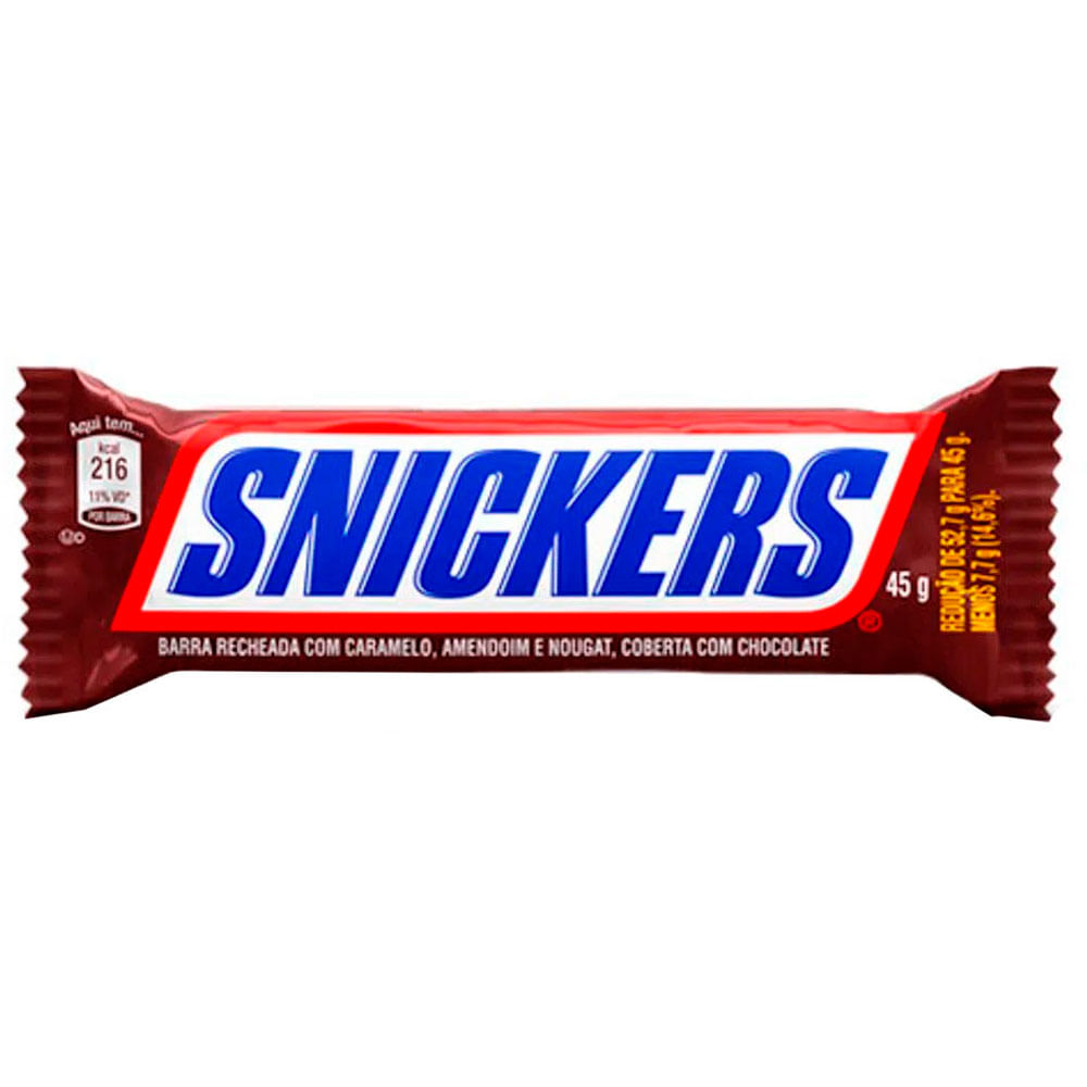CHOCOLATE SNICKERS ORIGINAL BARRA 45G