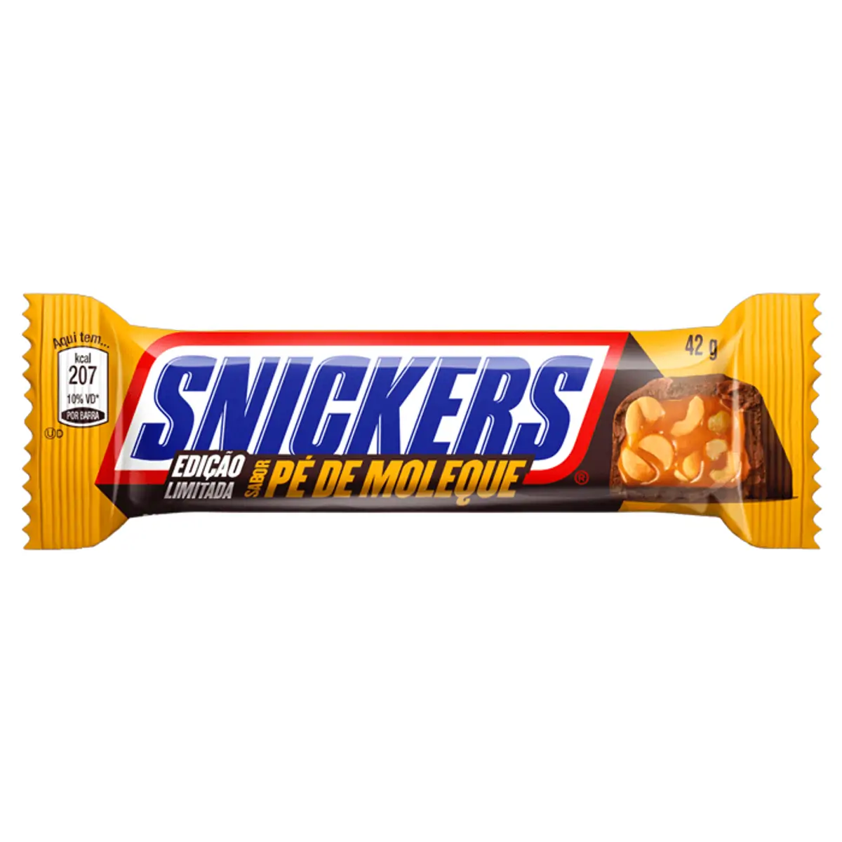 CHOCOLATE SNICKERS PE DE MOLEQUE BARRA 42G