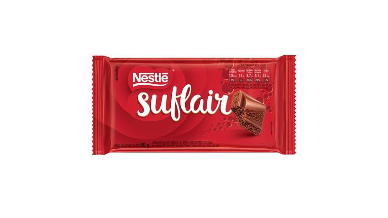 CHOCOLATE SUFLAIR AO LEITE 80G