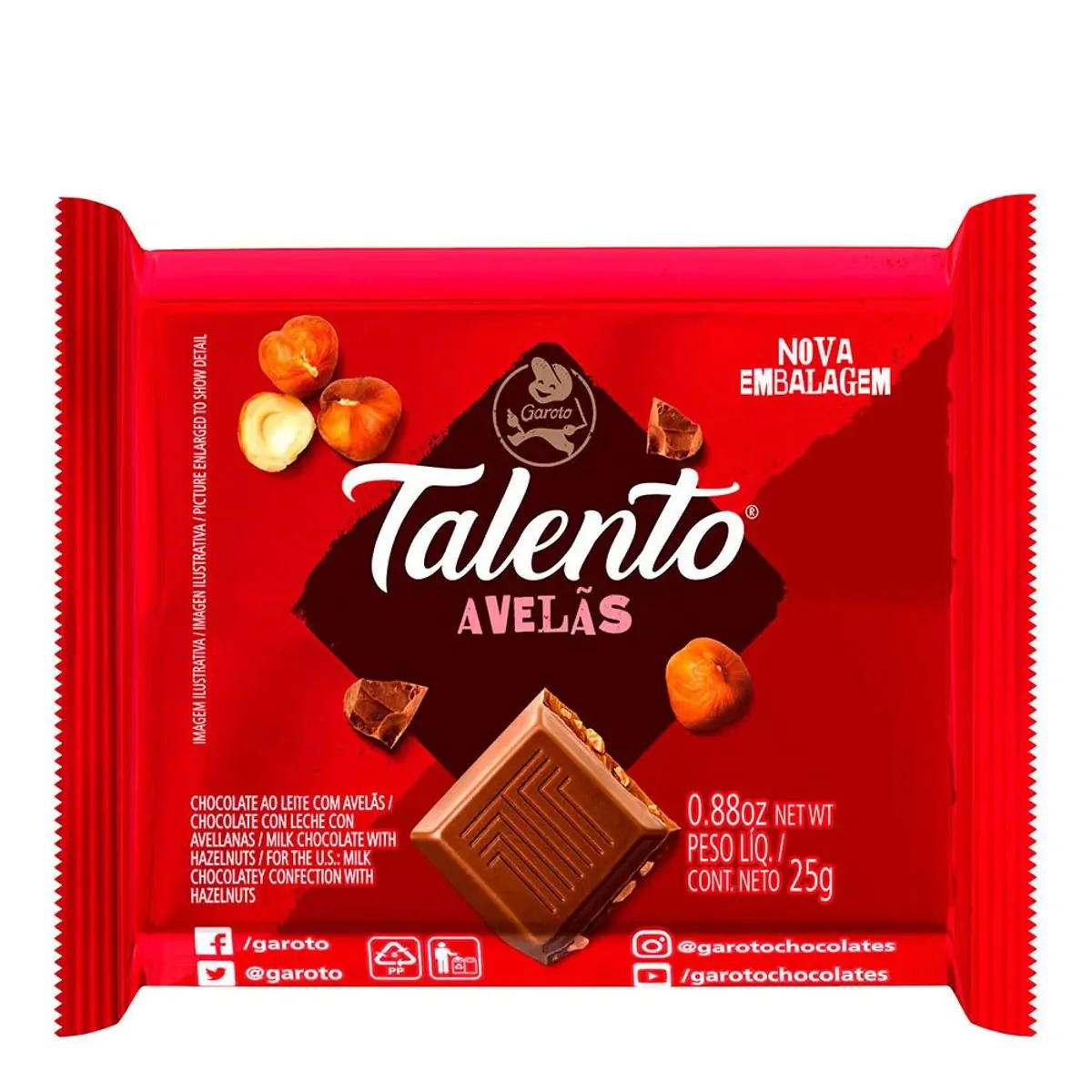 CHOCOLATE TALENTO AVELA 25G