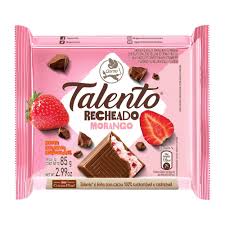CHOCOLATE TALENTO RECHEADO MORANGO 85G