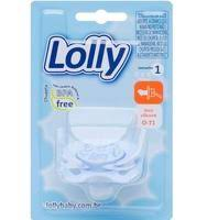 CHUPETA LOLLY FASE 1 TIP SILICONE ORTODONTICA AZUL